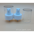 Volledige plastic crèmepompdekwitte halve deksel